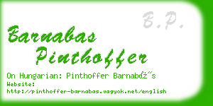 barnabas pinthoffer business card